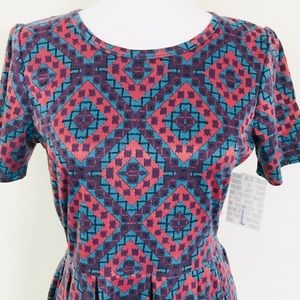 LuLaRoe Dresses - Lularoe Amelia diamond geometric pattern dress NWT LuLaRoe Dresses - Lularoe Amelia diamond geometric pattern dress NWT